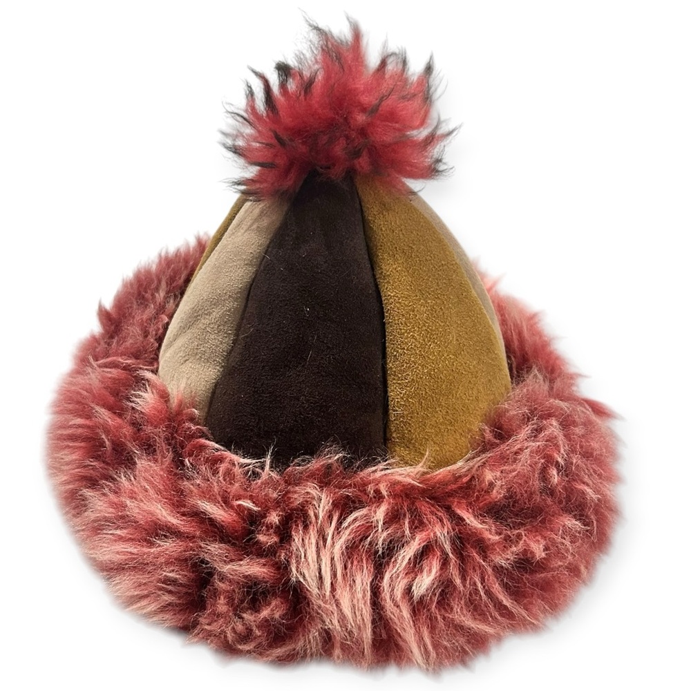 Custom Multi Coloured Shearling Hat - Picture 5 of 6